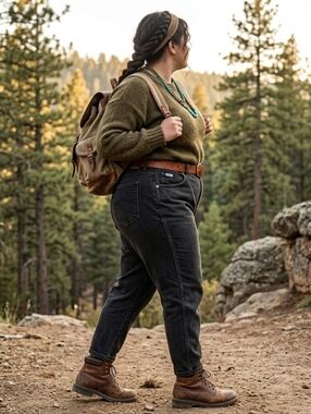 Vtg 80s Chic Ultra High Rise Mom Jeans | Made in USA Black Wash | Size 18P